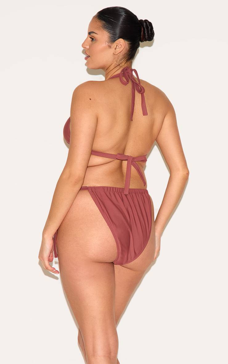 Rouille Bas De Bikini Tanga Basique Plus Avec Liens Sur Les Côtés