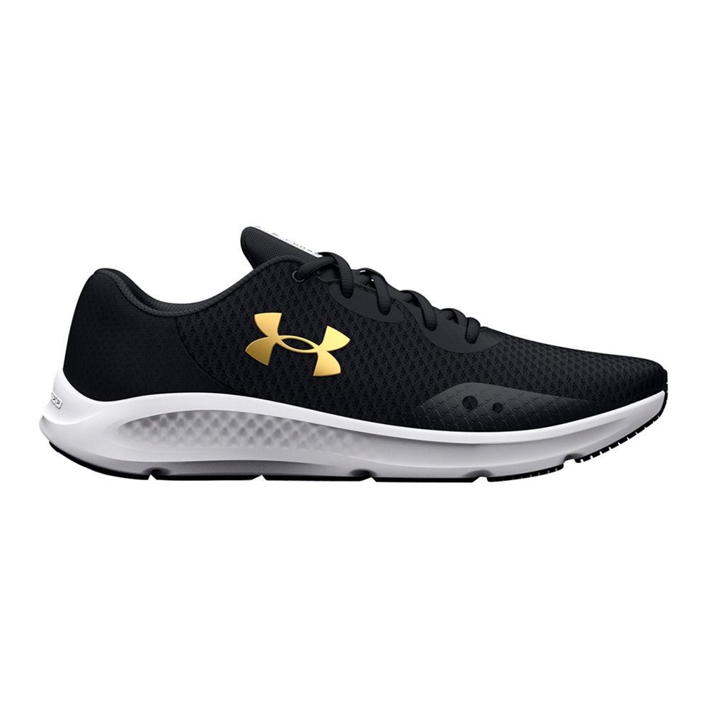 Under Armour UA CHARGED PURSUIT 3 - Chaussures running Homme black/black/metallic gold