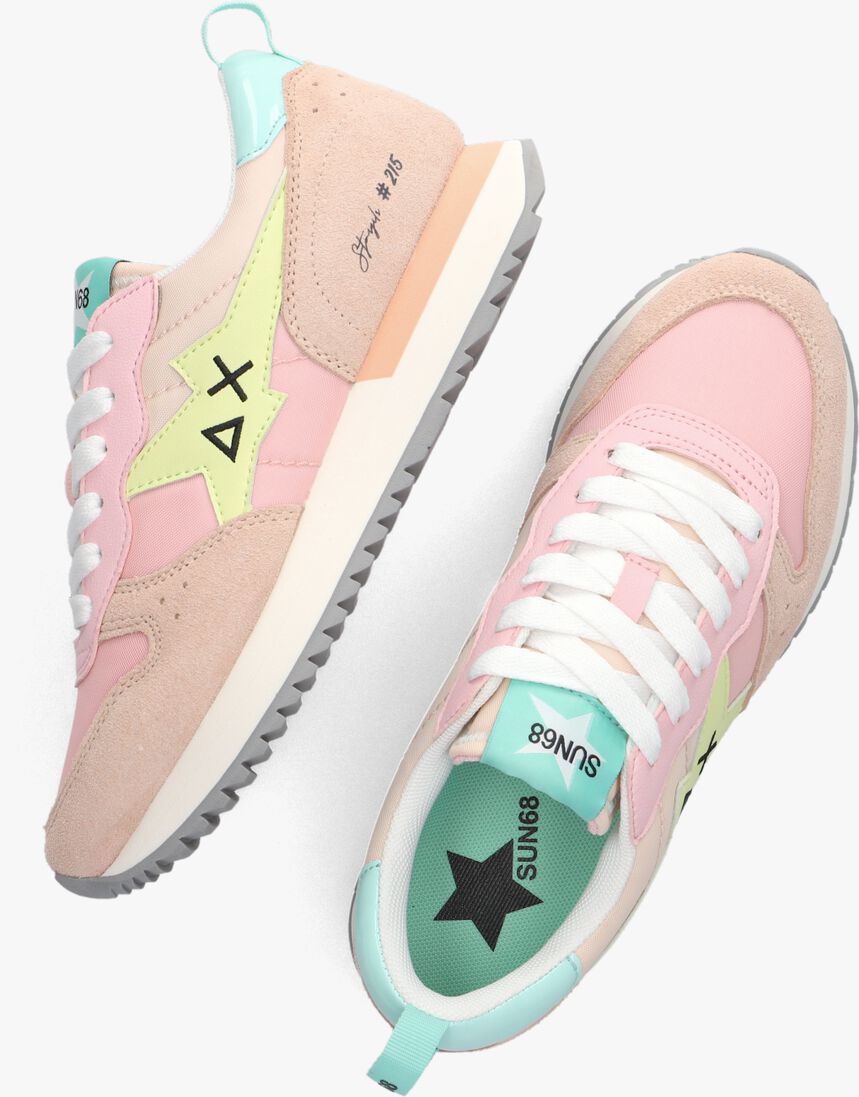 SUN68 roze sun68 lage sneakers stargirl multicolor