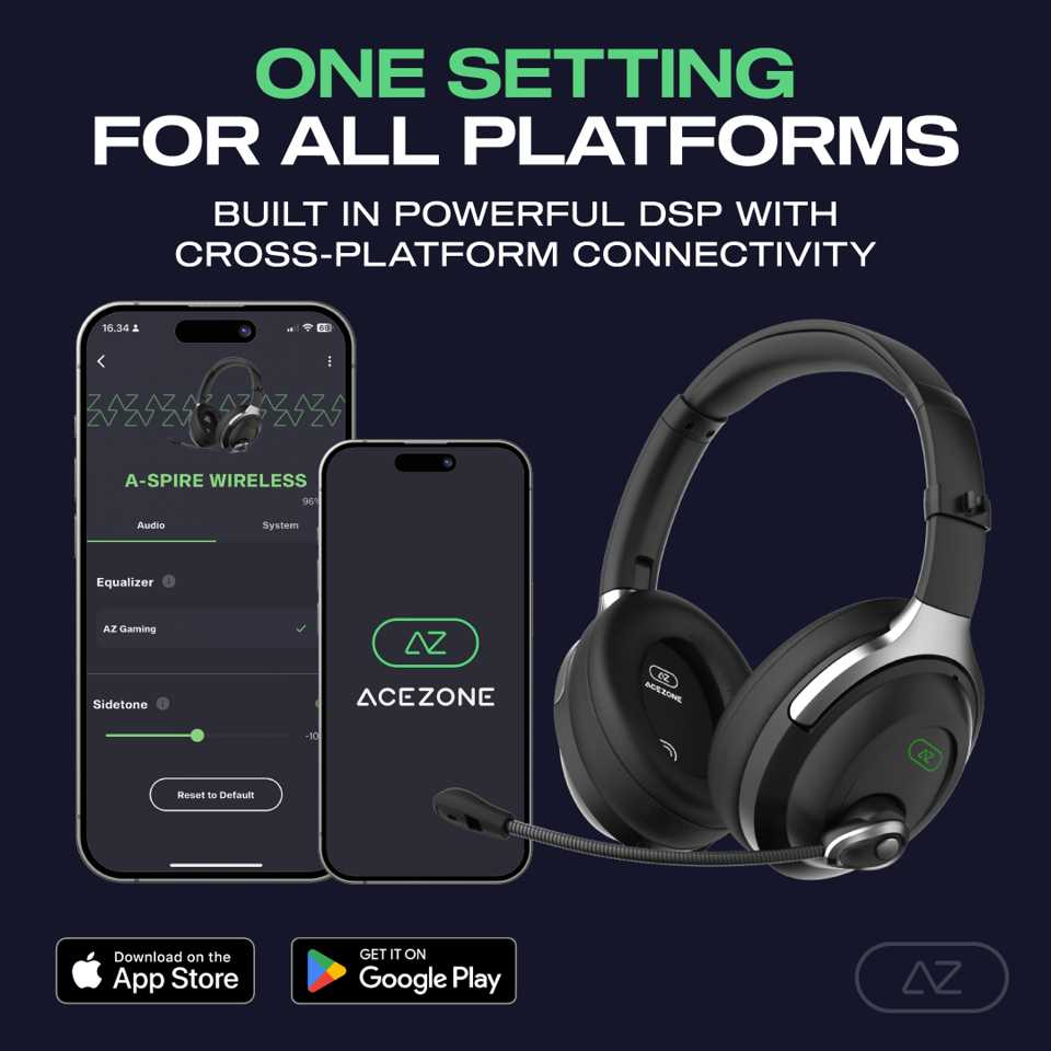 Acezone - A-Spire Wireless - Hybrid ANC Gaming Headset