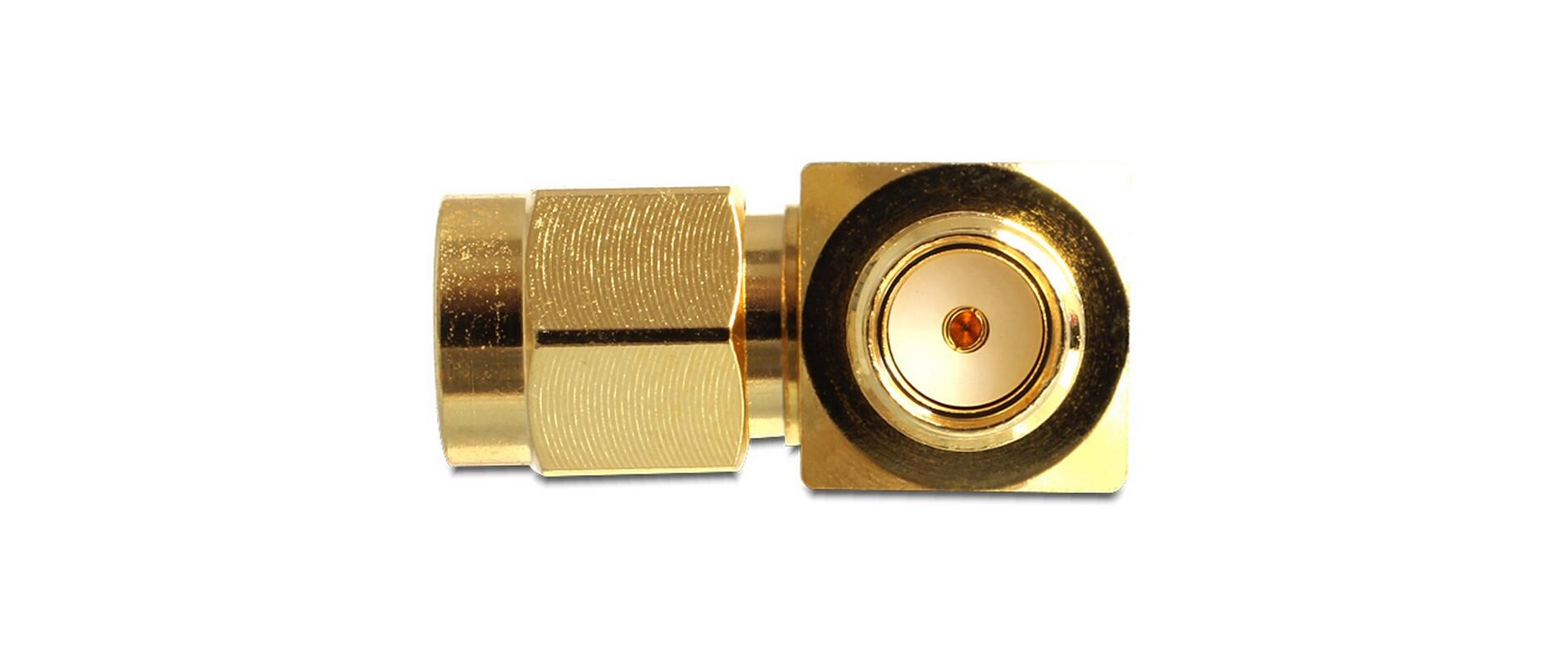 Antennenadapter T-Stück, SMA Buchse (f) - SMA Stecker (m)Delock SMA Stecker > SMA Stecker > SMA Buchse T-Stück