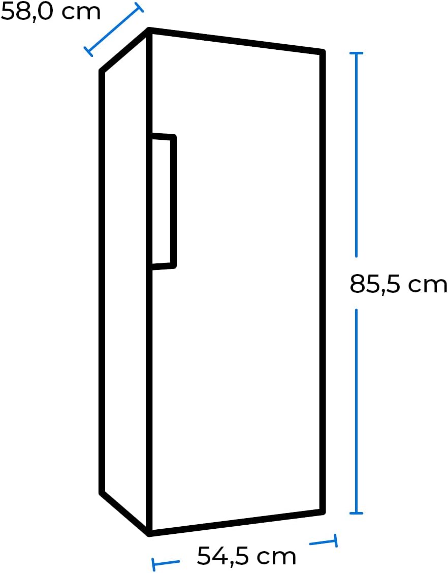 Exquisit Gefrierschrank GS81-040C inoxlook | Tiefkühlschrank klein 87 l Nutzinhalt | 4 Sterne Gefrieren | Gefrierschrank klein