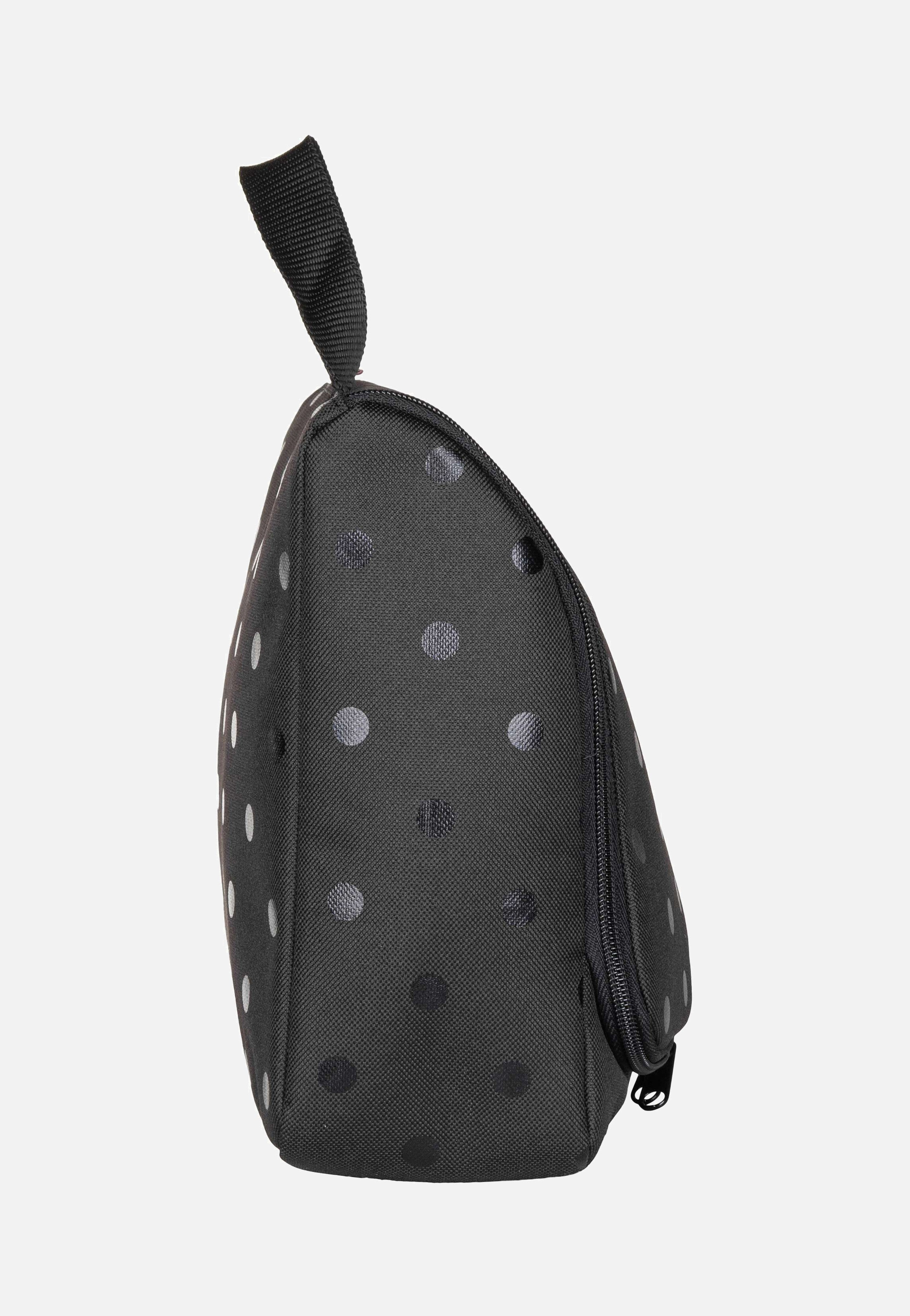 toiletbag XL Glossy Dots Black - Kulturbeutel