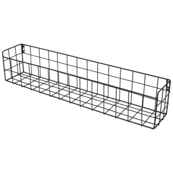 Stalen draadbak zwar 60x10x12CM