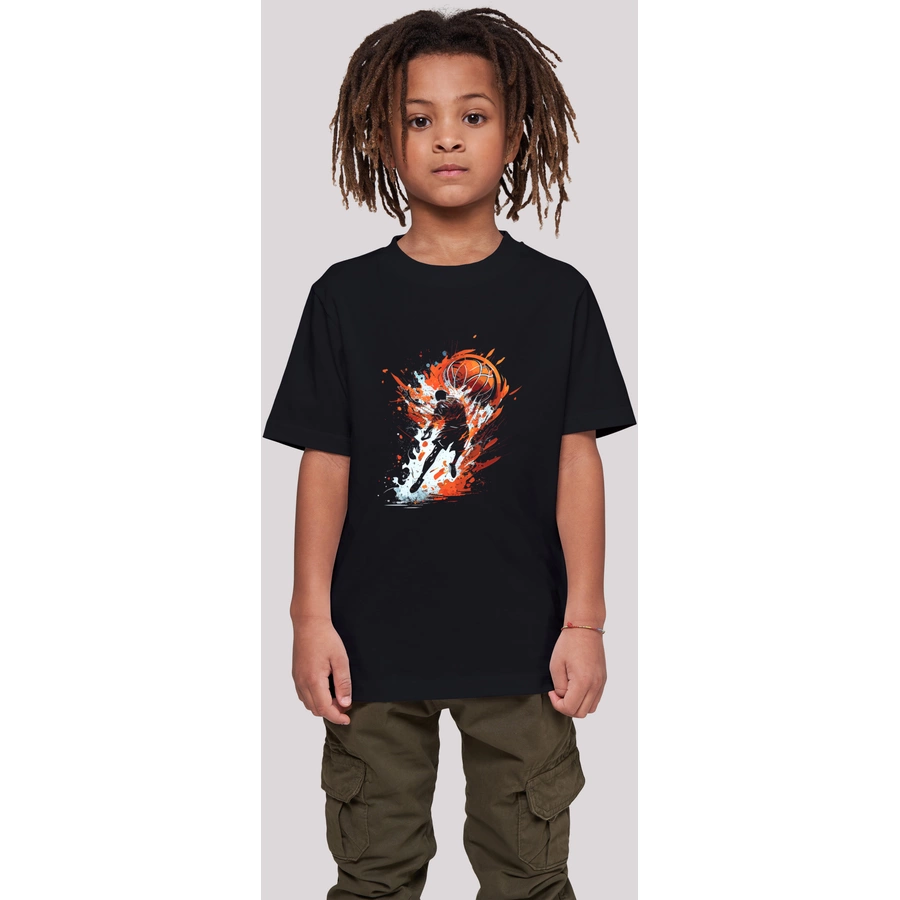 F4NT4STIC T-Shirt Basketball Splash Sport  UNISEX schwarz