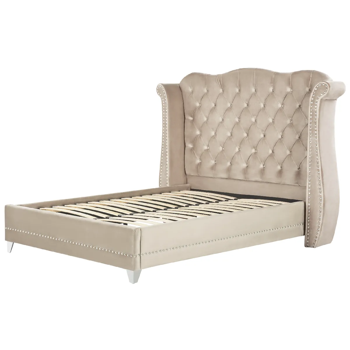 BELIANI AYETTE 140x200 cm - Velours Beige