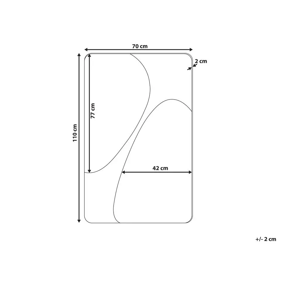 ORMES - Wandspiegel - Grijs - 70 x 110 cm - Glas