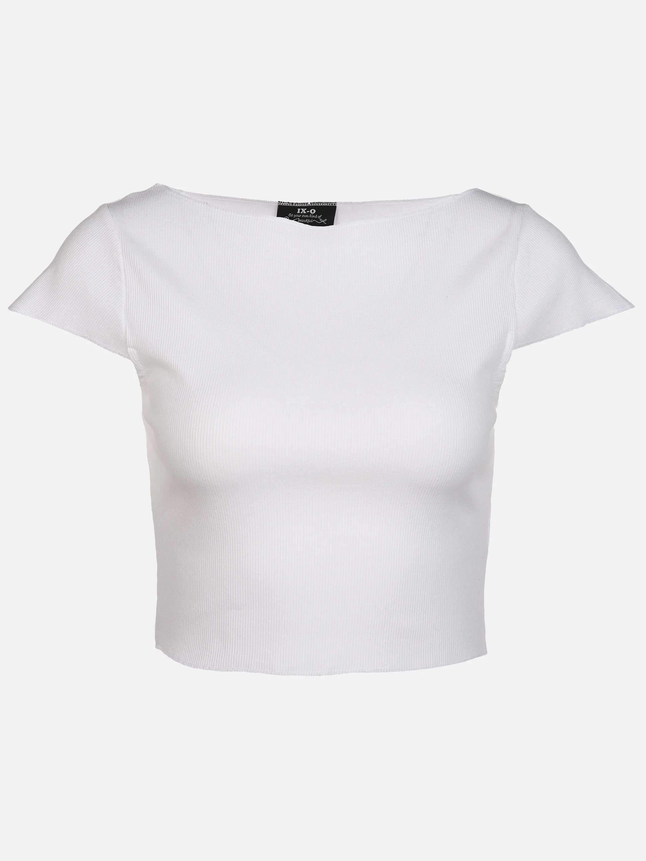 Damen Rippshirt im Cropped Style