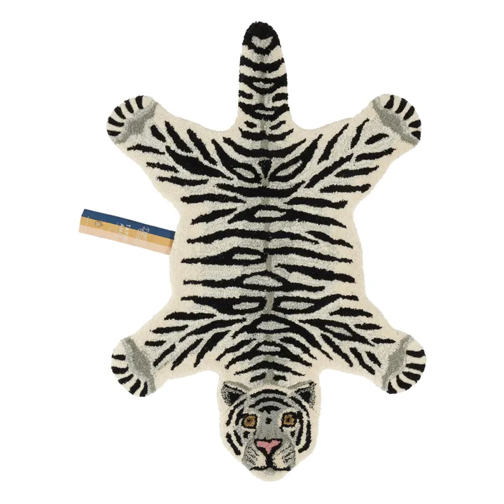 Doing Goods Tapis Tigre des neiges en laine | Ecru