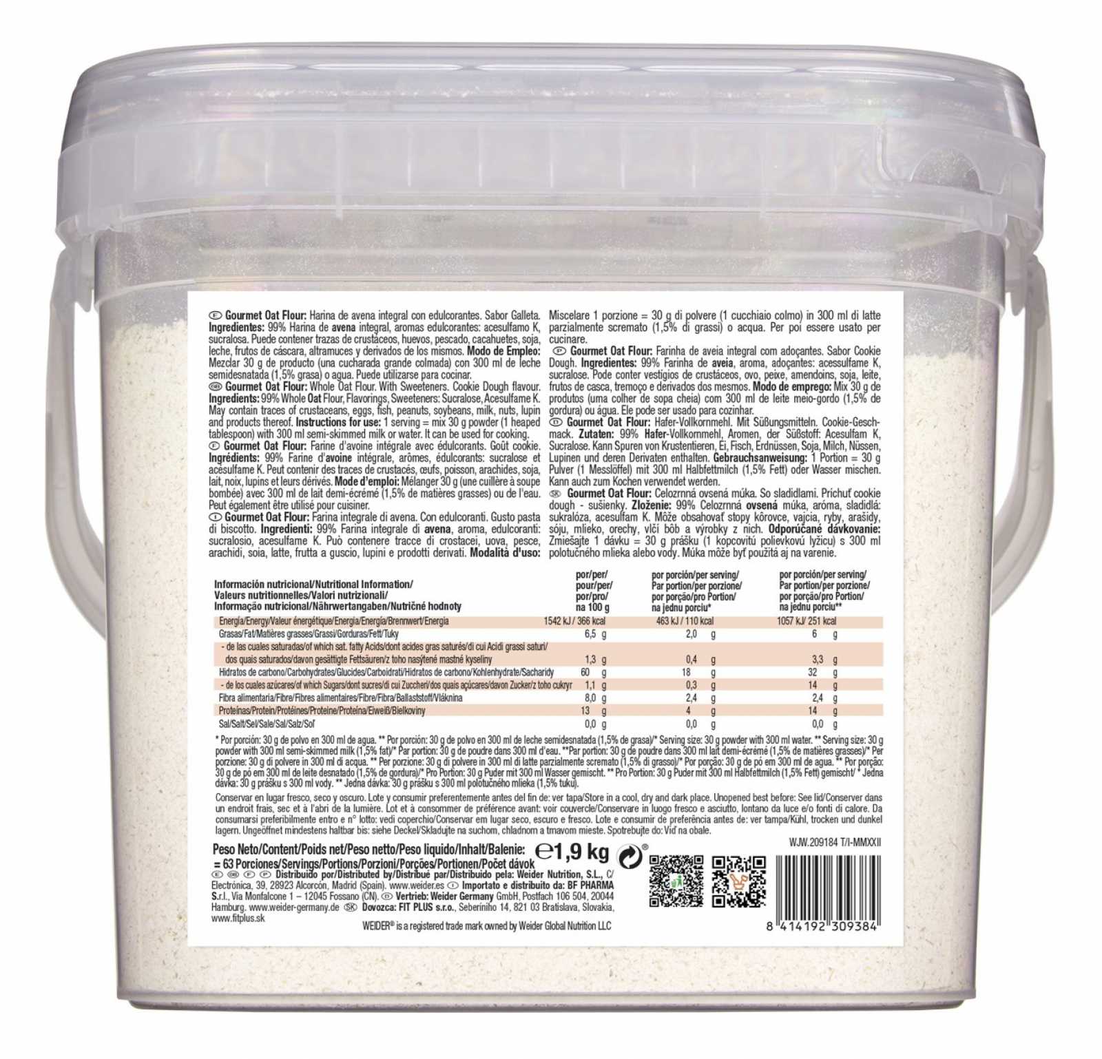 Farinha de Aveia Weider 1,9 kg