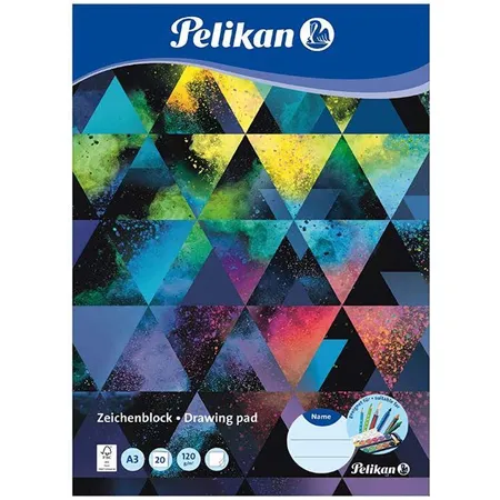 Pelikan Zeichenblock A3, 20 Blatt, 1 Stück, Motiv 2-fach sortiert
