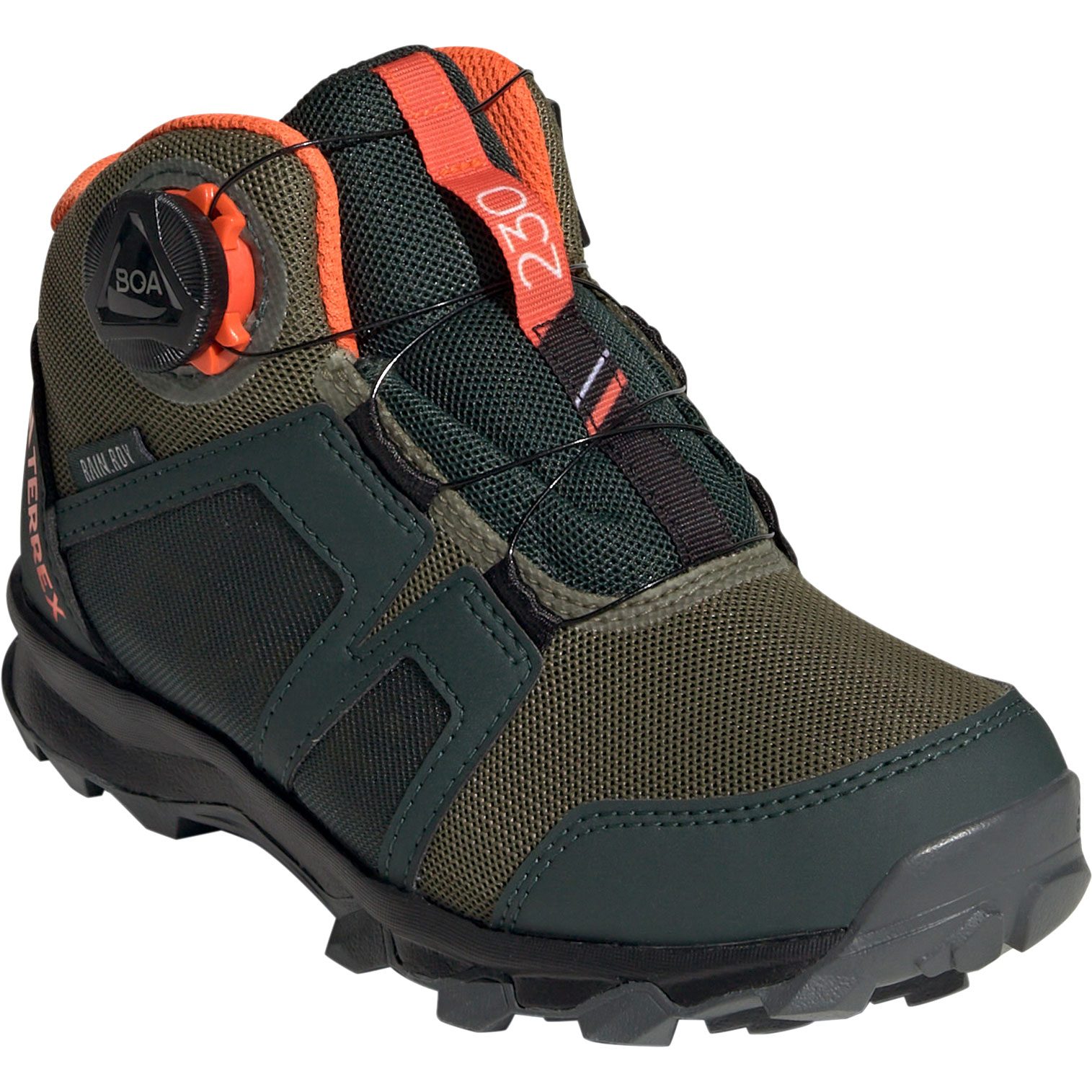 adidas TERREX Terrex BOA® MID RAIN.RDY Wanderschuhe Kinder shadow green