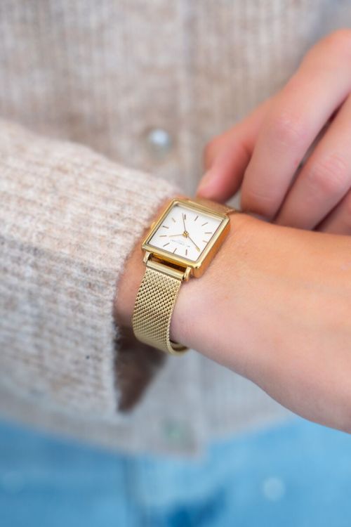 Horloge witte vierkante wijzerplaat