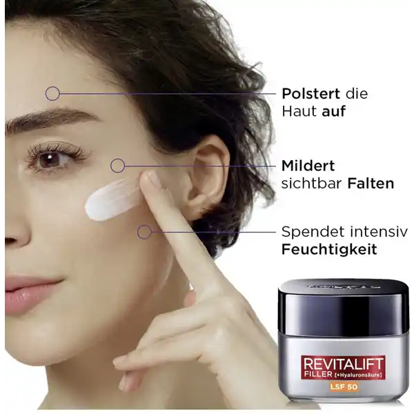 Anti-Age Tagespflege Filler Intensiv Aufpolsternd + Hyaluronsäure LSF 50