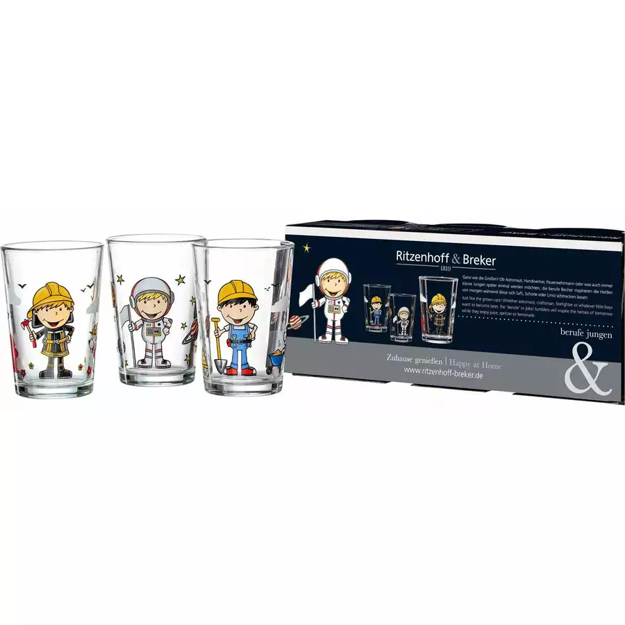 Ritzenhoff & Breker GmbH & Co. KG Kindergläser Berufe Jungen 205 ml 24er Set bunt