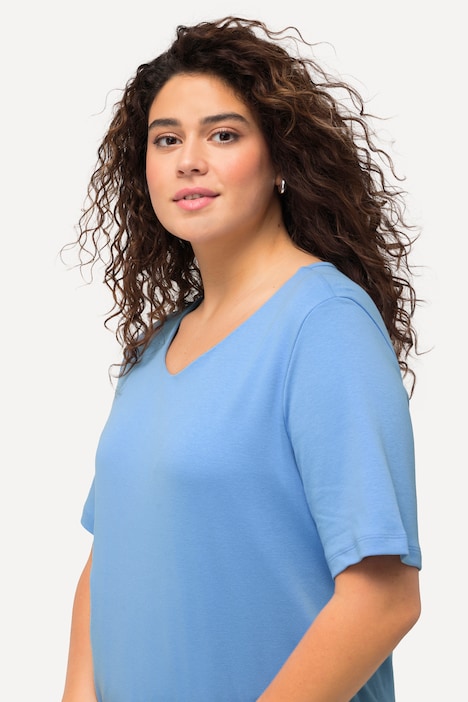 Shirt, doppellagige Vorderseite, Slim, Rundhals, Halbarm