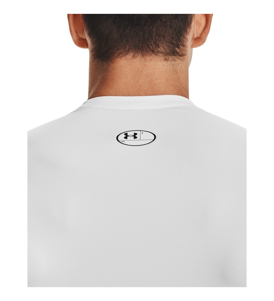 Camiseta de manga curta Under Armour HeatGear Armour, branca