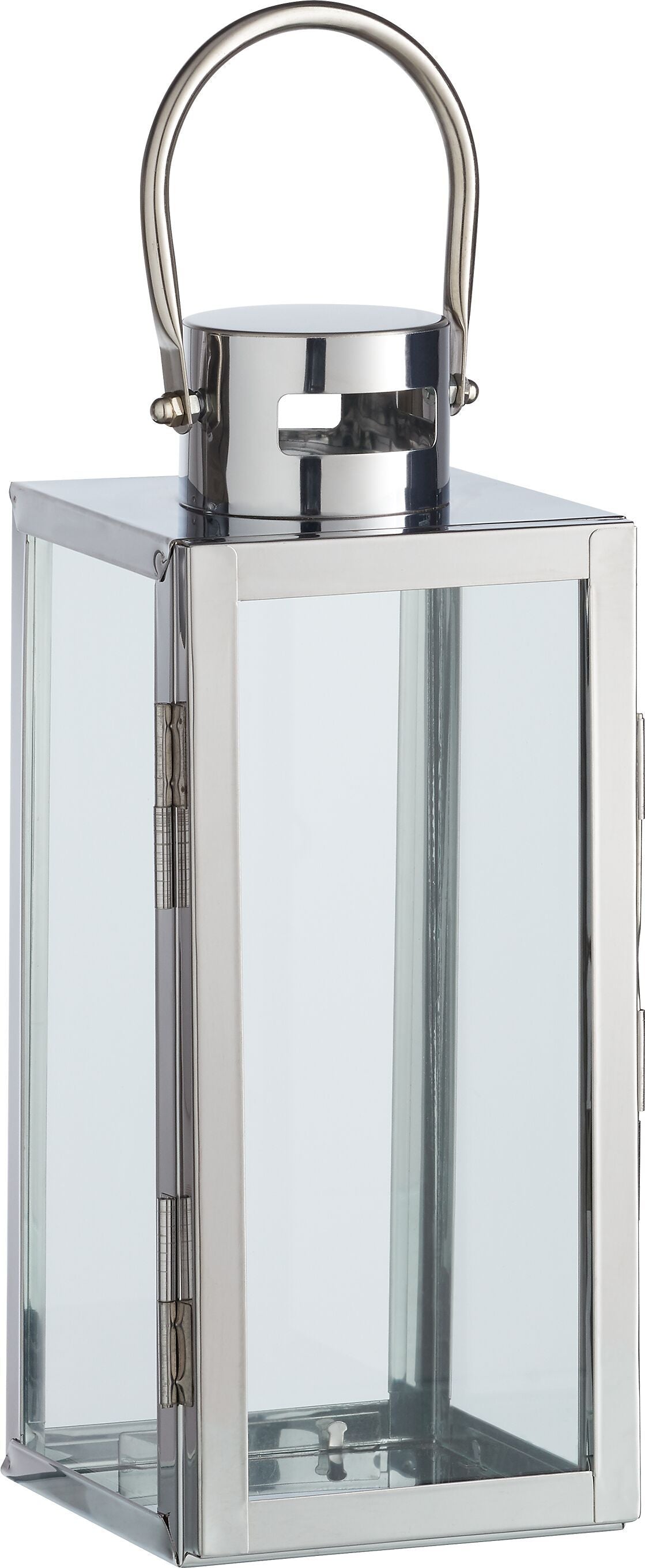 JANCA Laterne - Silber / B: 12.5 cm x T: 13.2 cm x H: 29.6 cm