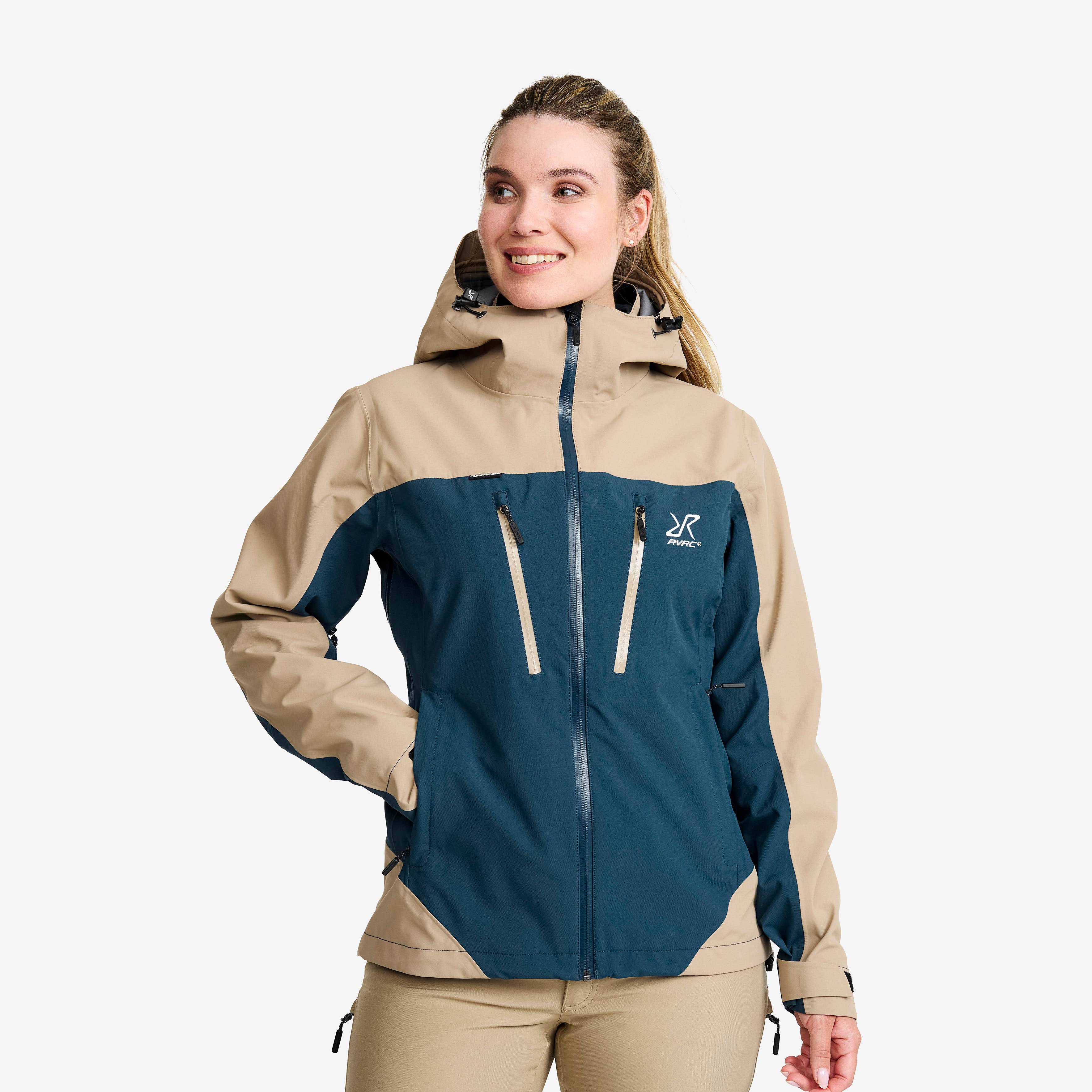 Silence Proshell 3L Jacket Dame Khaki/Moonlit Ocean