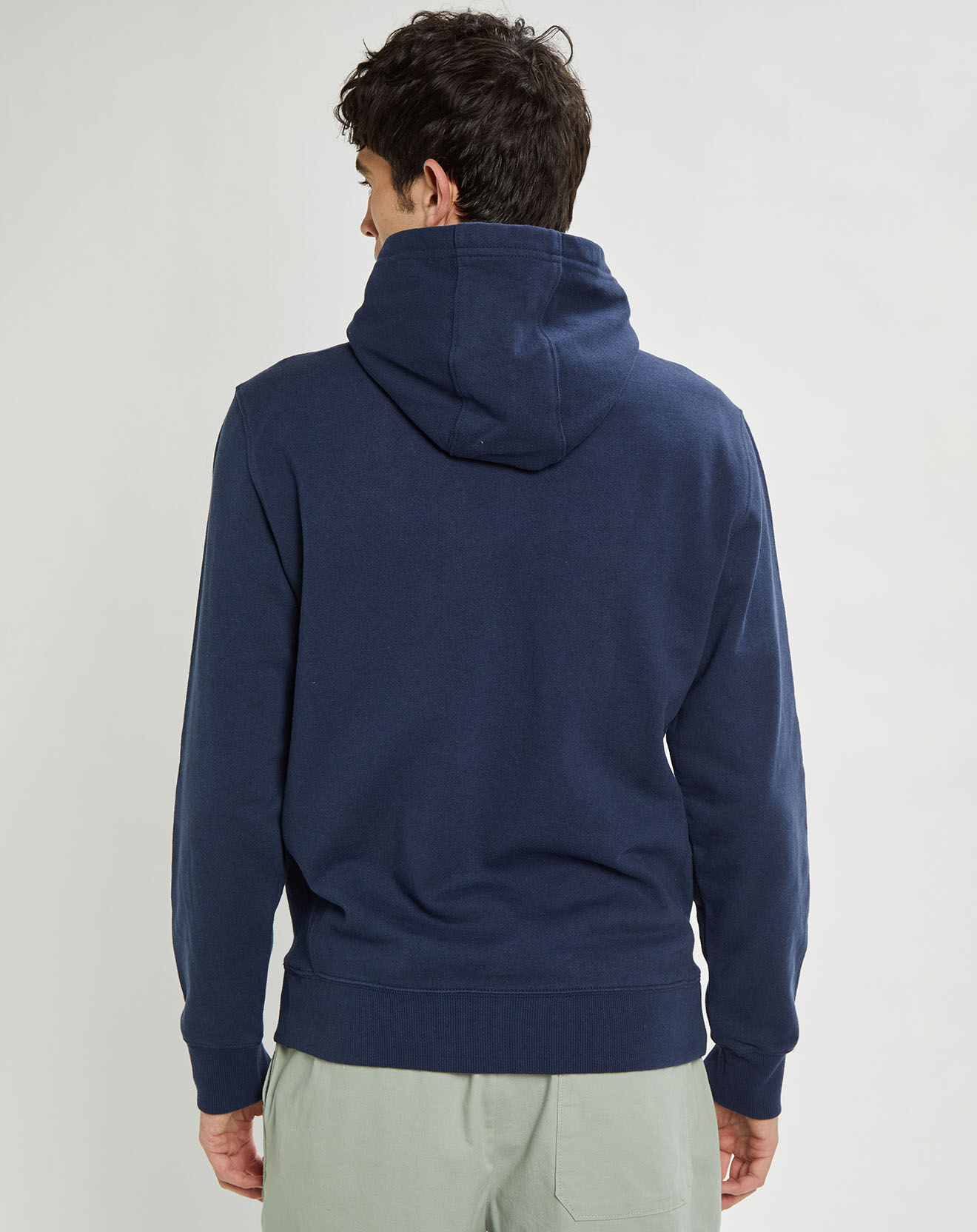 Tommy Jeans Sweat 100% Coton Bio timeless logo hoodie bleu marine