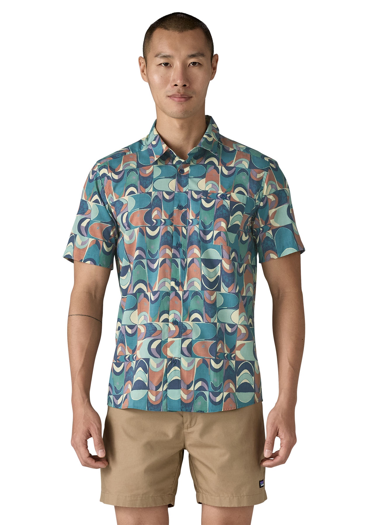 Patagonia Hemd M's Go To Shirt Swallowtail Geo: Still Blue
