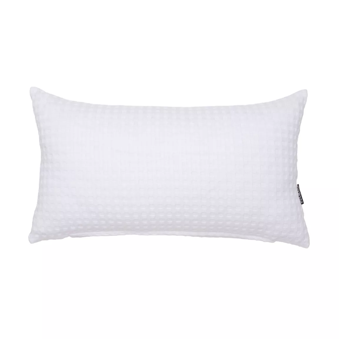 Housse de coussin rectangulaire coton nid d'abeille (30 x 50 cm) Maya Blanche