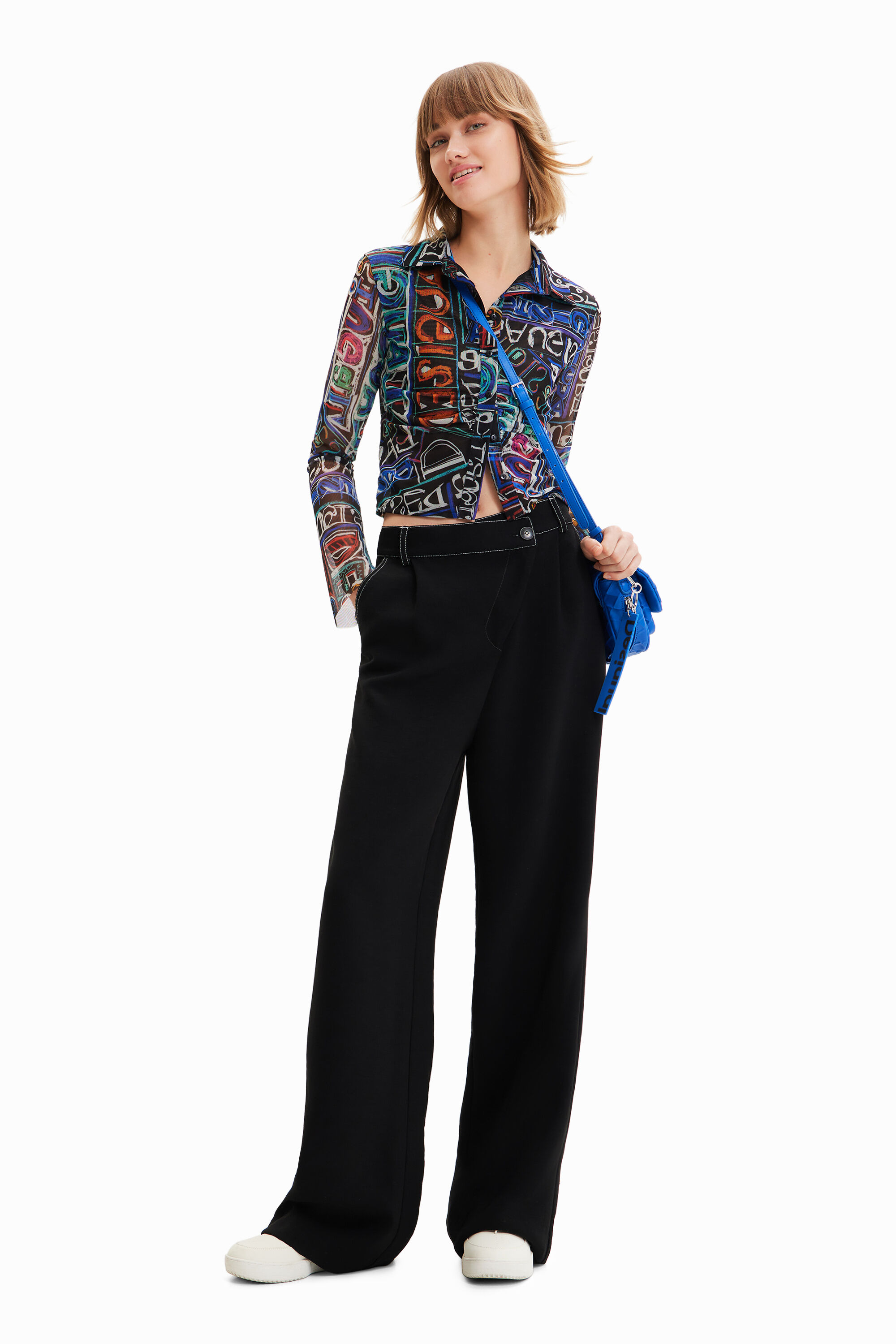 T-shirt court slim tulle