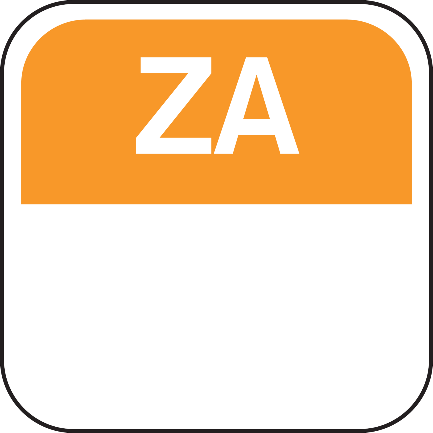 Label, Daglabel za, papier, 19x19mm, oranje
