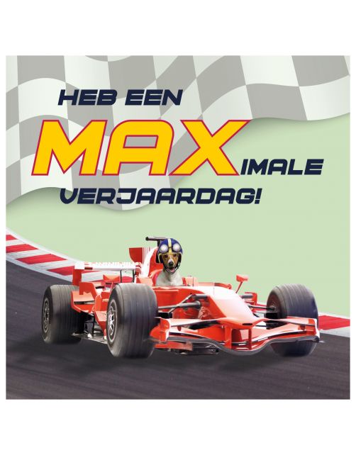 Plenty Gifts Kaart Racewagen - Cadeau - 13.7x13.7 cm