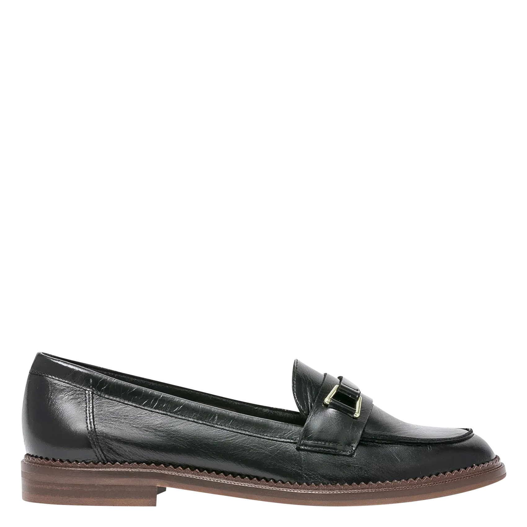 ALANNA - Mocassins en cuir lisse | Noir