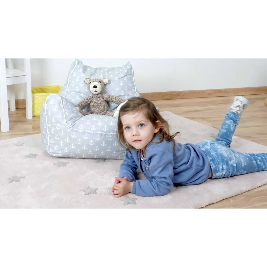knorr toys® Kindersitzsack Maritim grey grau
