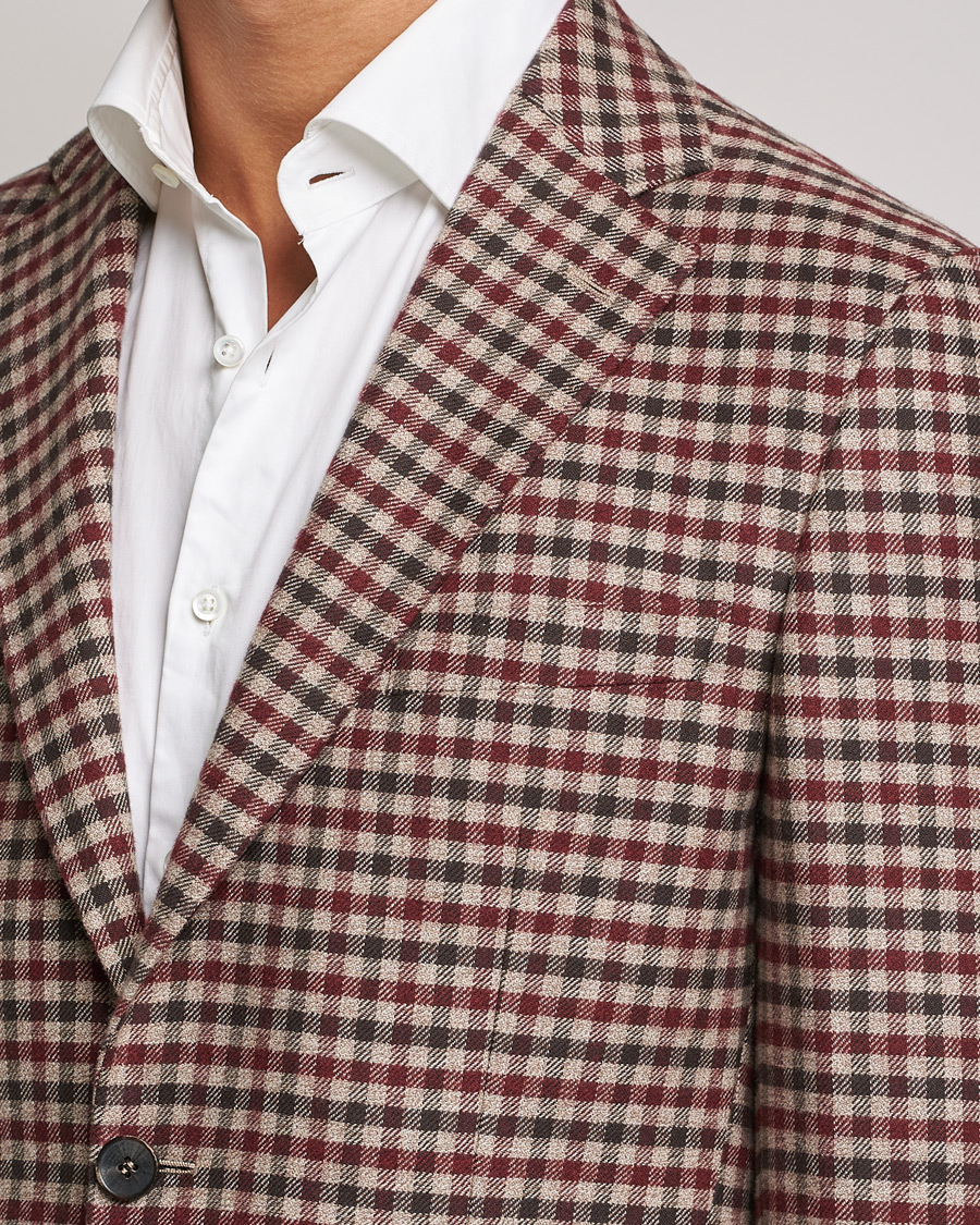 Morris Heritage Keith Tartan Cotton/Cashmere Blazer Brown