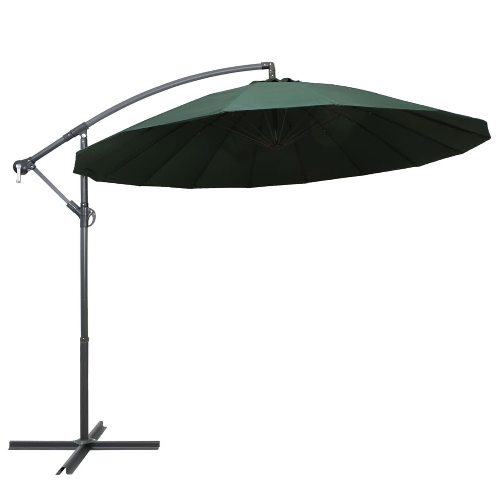 Parasol suspendu 3 m aluminium vert