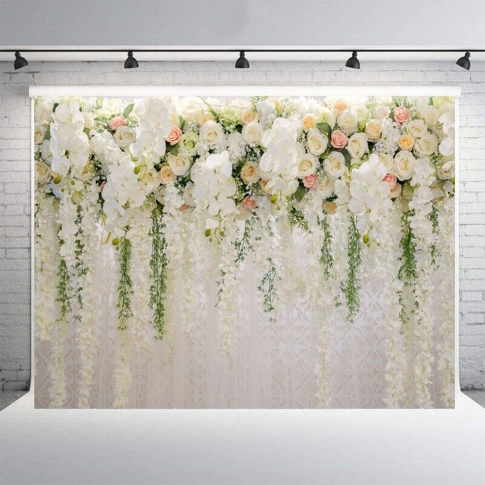 (210x150cm) Deko Wand Blache Blumen Foto Hintergrund - Style 1
