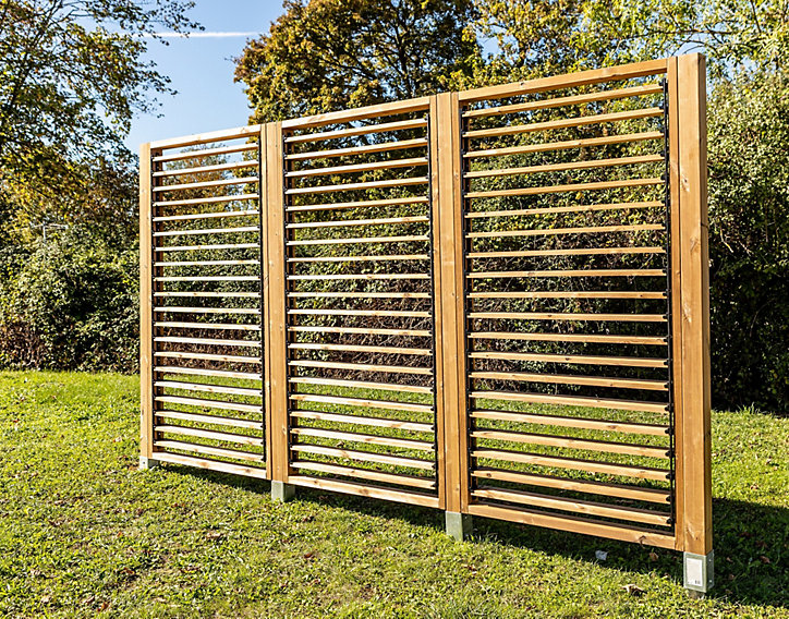 Panneau bois brise vue persienne 100 x h.200 cm