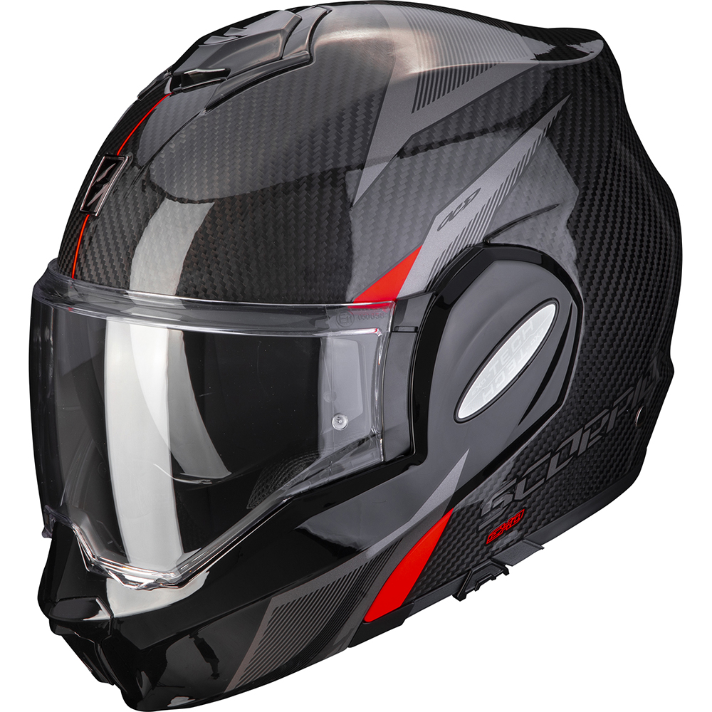 Scorpion - Casque Exo-Tech Evo Carbon Top Noir / Rouge