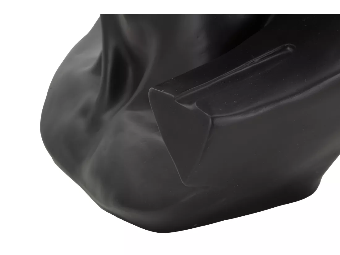 SCULPTURE TÊTE ANCIENNE NOIRE 44X35,5X60 CM