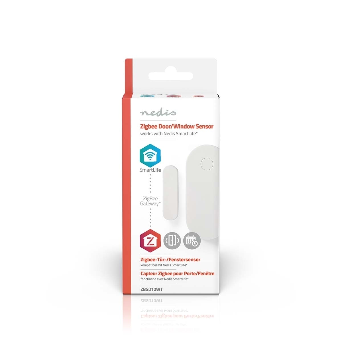 Nedis SmartLife Dørvindussensor | Zigbee 3.0 | Batteri drevet | Android™ / IOS | Hvit