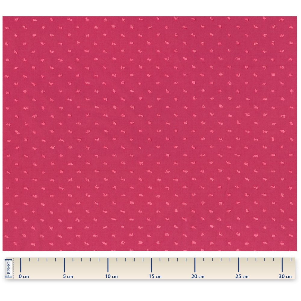Coupon Tissu 1 M Plumetis Rose Fuchsia