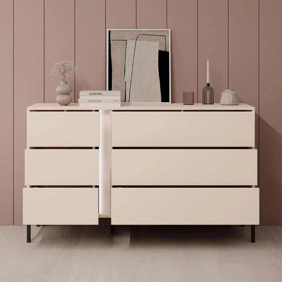 Meubella - Ladekast Desert - Beige - 137 cm