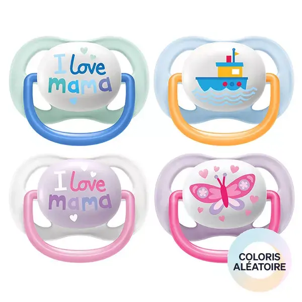 Chupeta Avent Ultra Air Unissex 0-6 meses Love Mama - Pacote com 2