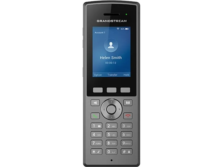 Grandstream WP825 - Trådløs VoIP-telefon - med Bluetooth interface - IEEE 802.11a/b/g/n/ac (Wi-Fi) - 3-vejs opkaldskapacitet - SIP, RTCP, RTP, SRTP - 2 linier