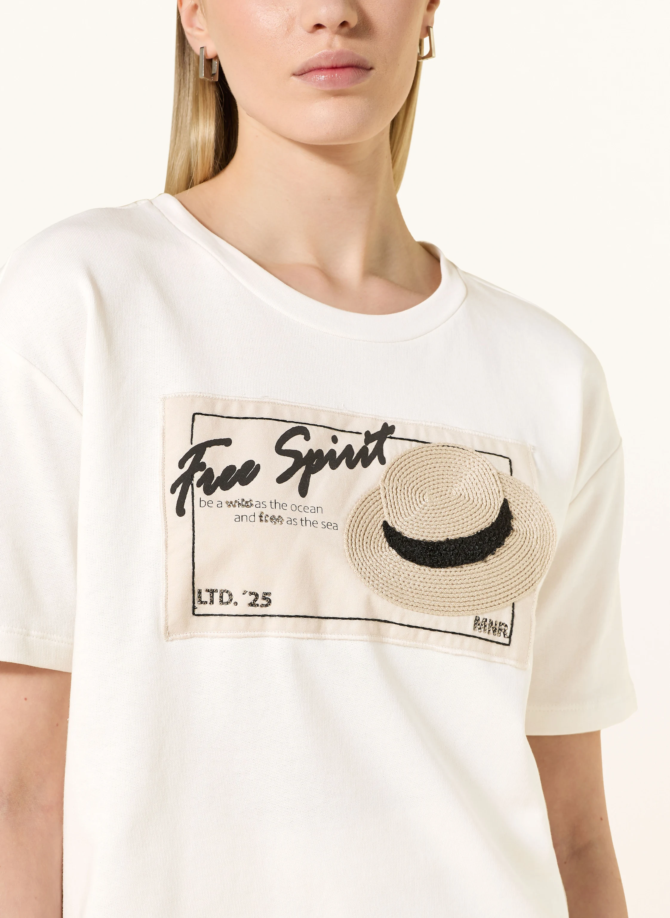 monari Sweatshirt mit Schmucksteinen