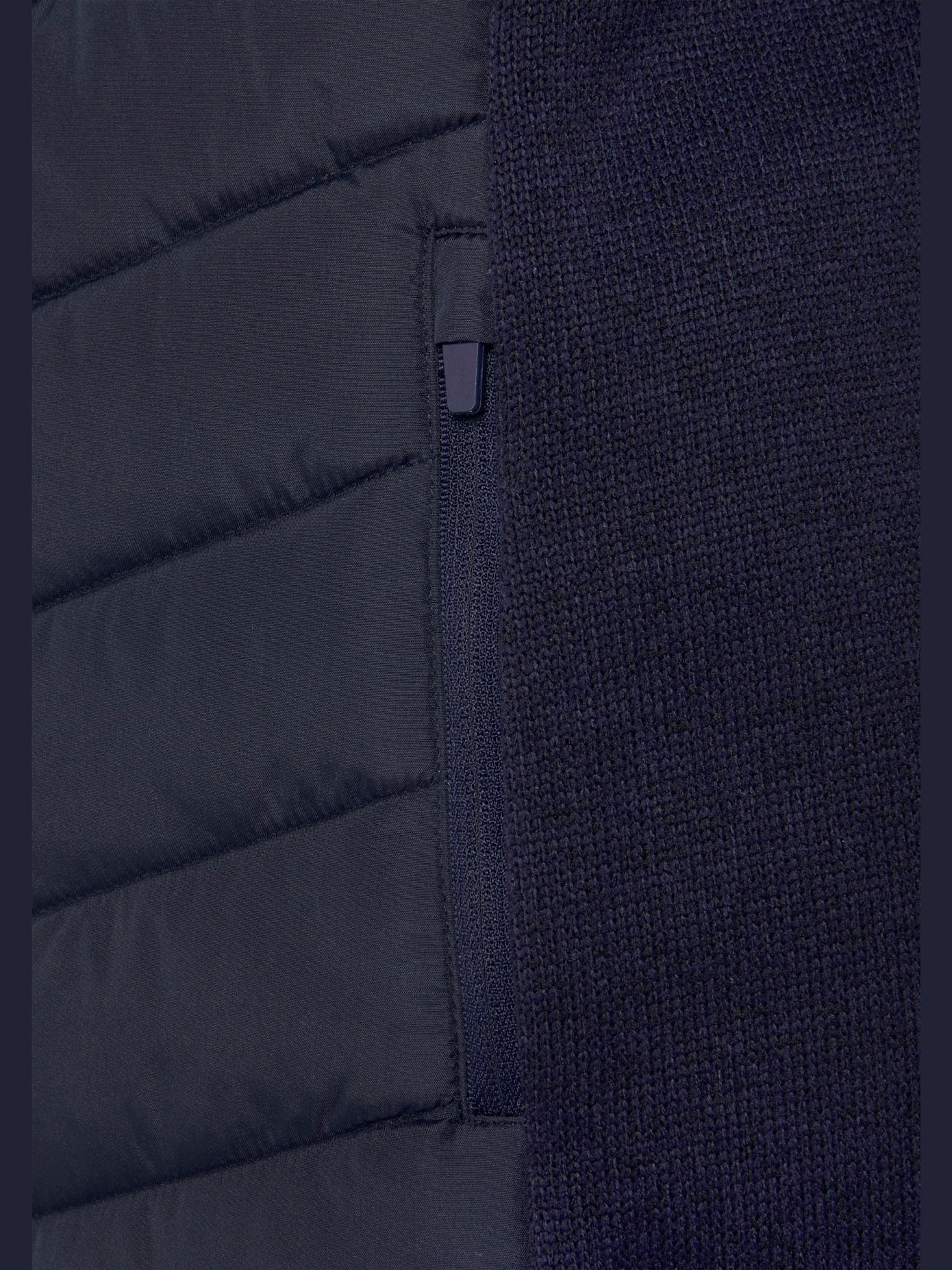 Doudoune manteau matelassé avec tricot polaire doux aux manches