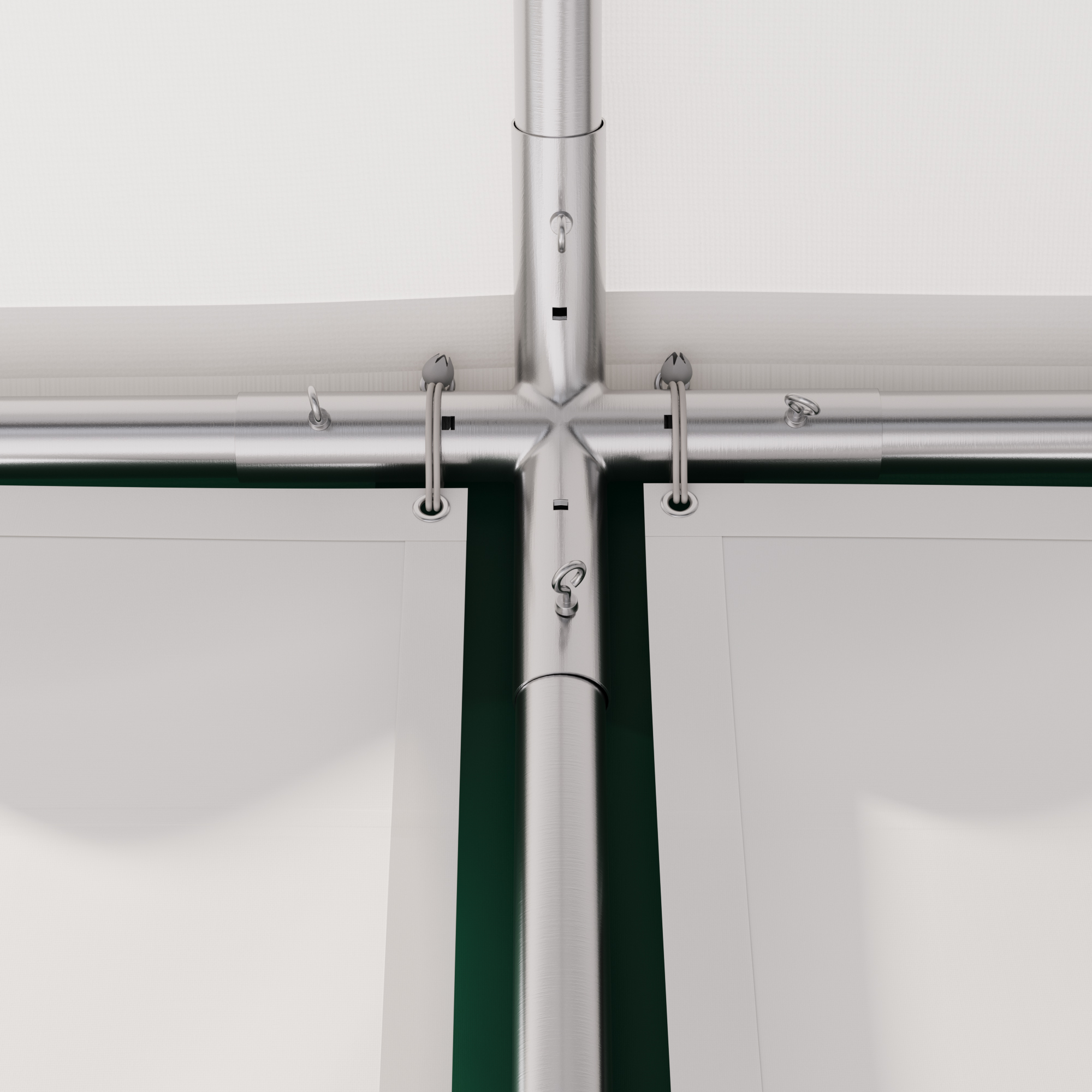 Profi PVC Partyzelt 5 x 10 m grün/weiss