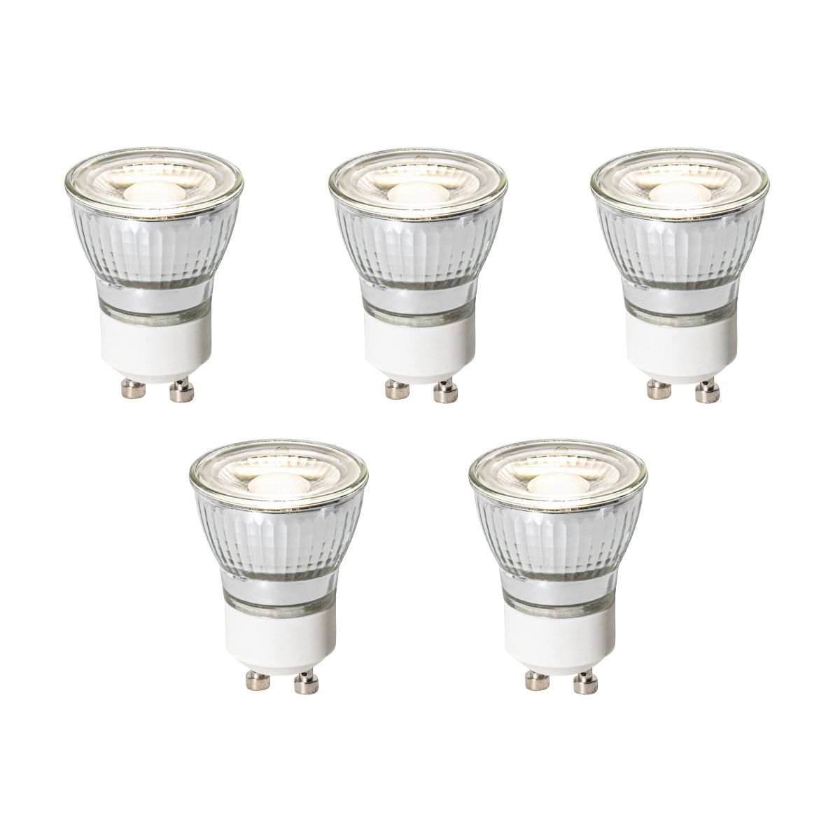 Set van 5 GU10 dimbare LED lampen 35mm 4W 230 lm 4000K
