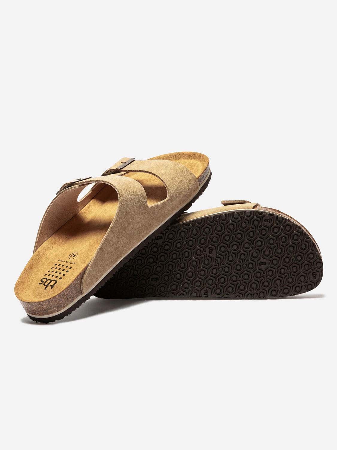 Mules Homme Casual Dessus Cuir Beige