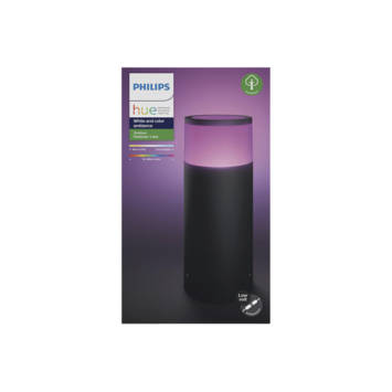Philips Hue sokkellamp Calla uitbreiding zwart- wit en gekleurd licht 8W - laag