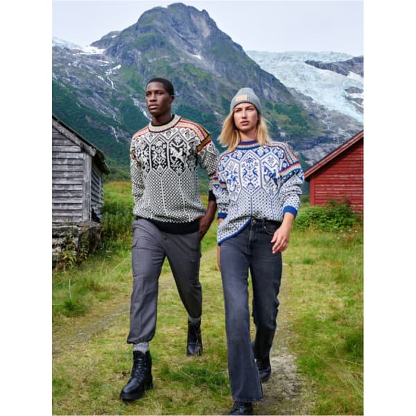 Pull DALE OF NORWAY 1994 SWEATER W I INDIGO / OFF WHITE / BOTTLE GREEN