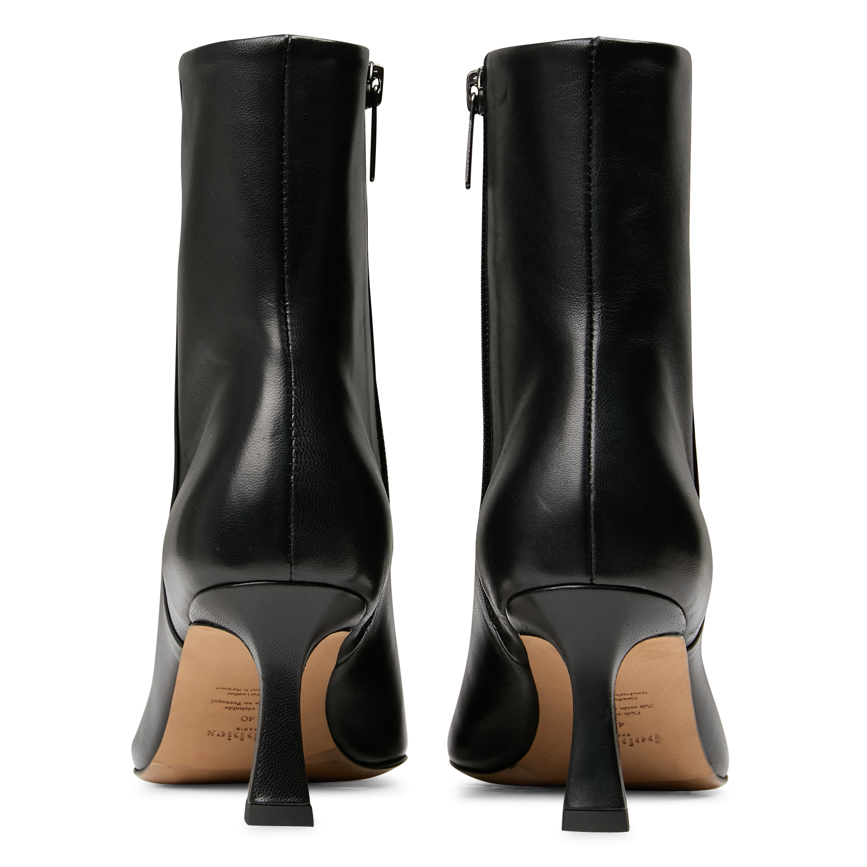AUDREY - Bottines à talons en cuir | Noir